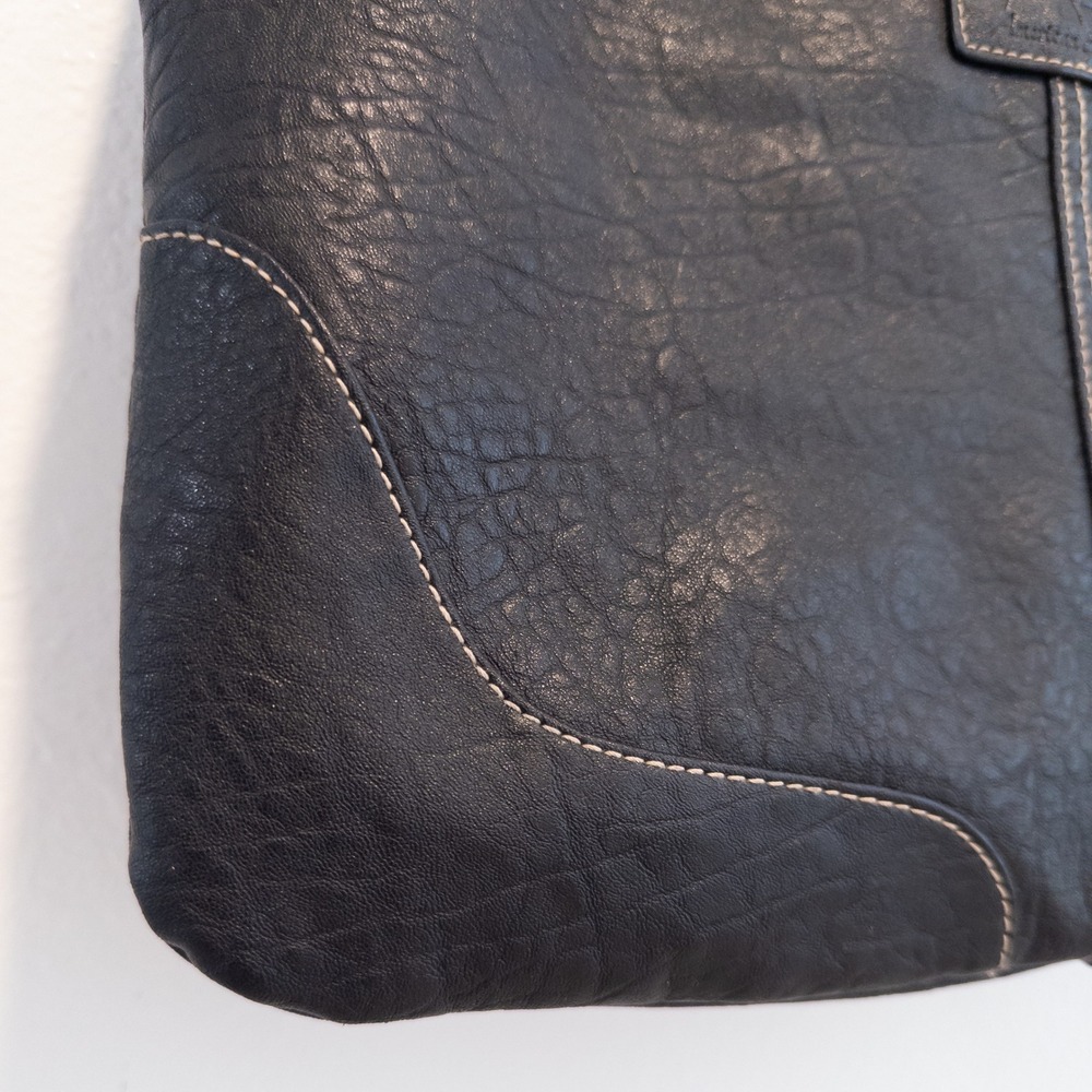 American Eagle Tote Bag Womens OS Black Faux Leather Slouchy Hobo Shoulder Bag - Picture 7 of 13